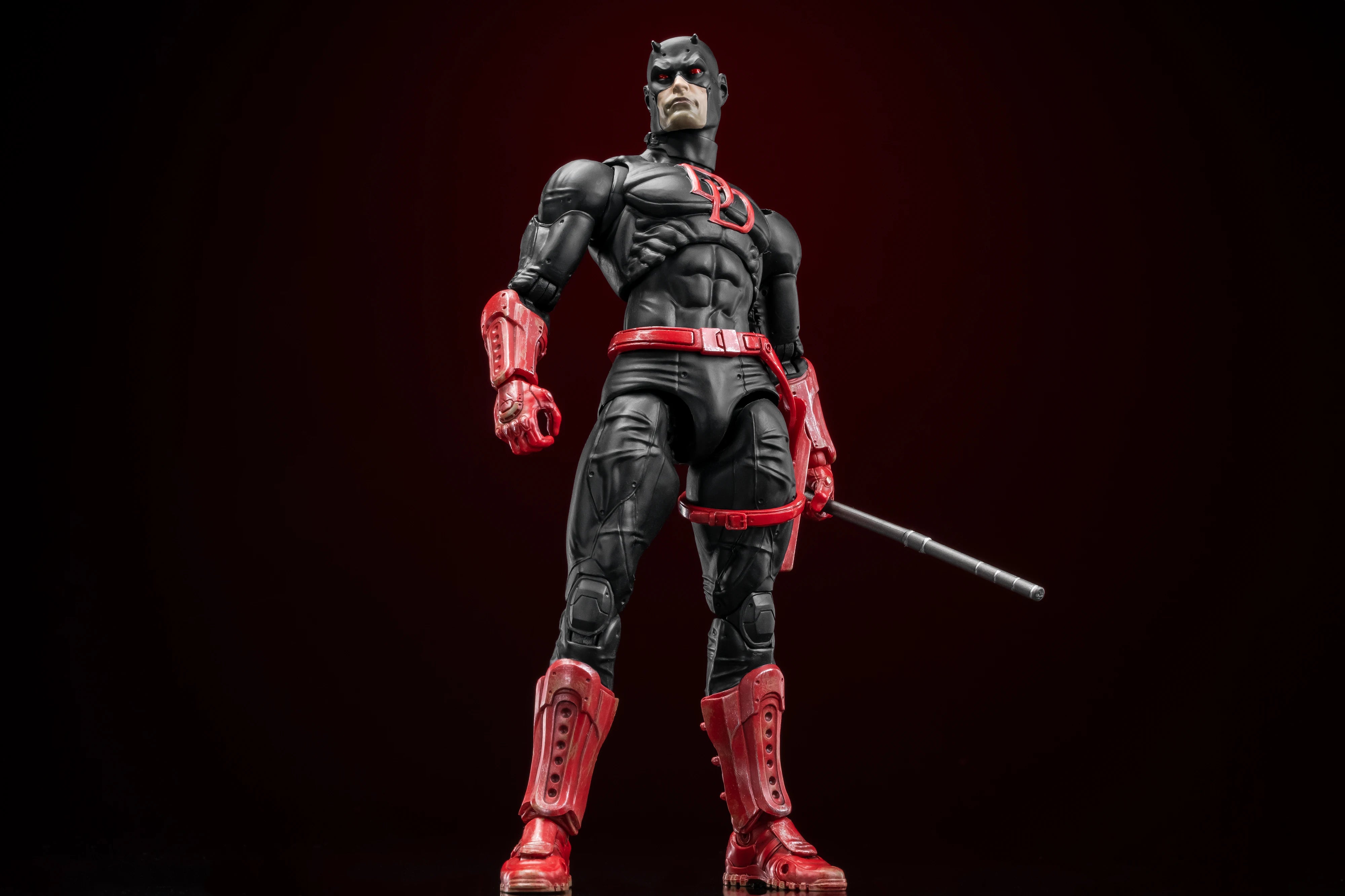In Stock - FlefToys Marvel Daredevil Classic Red Shadowland Reborn Black 8