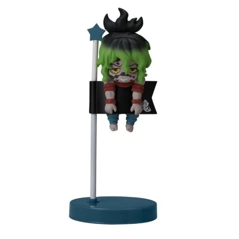 Anime Demon Slayer Gashapon Toys Flag Style Kamado Tanjirou Agatsuma Zenitsu Daki Uzui Tengen Figure Model Decoration Kids Gifts