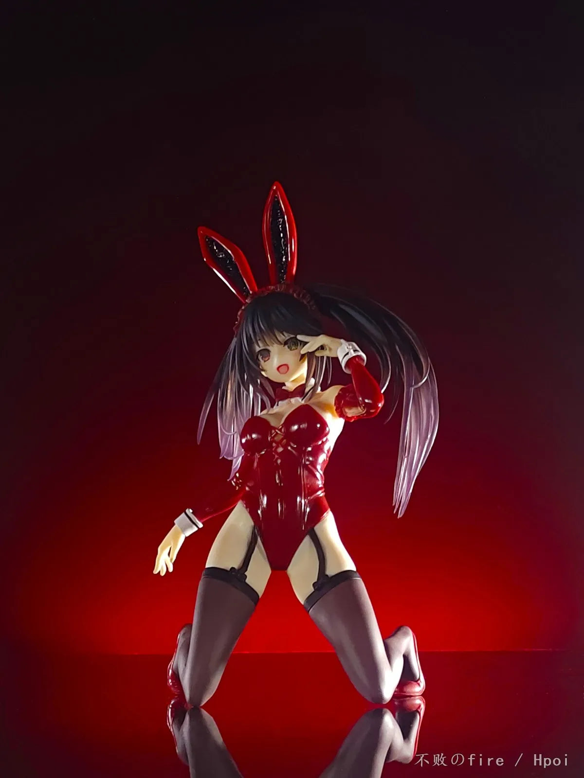 13CM Anime DATE A LIVE V Tokisaki Kurumi Figure Bunny Girl Animation Kneeling Posture Toy  Collection Decorative Ornaments PVC