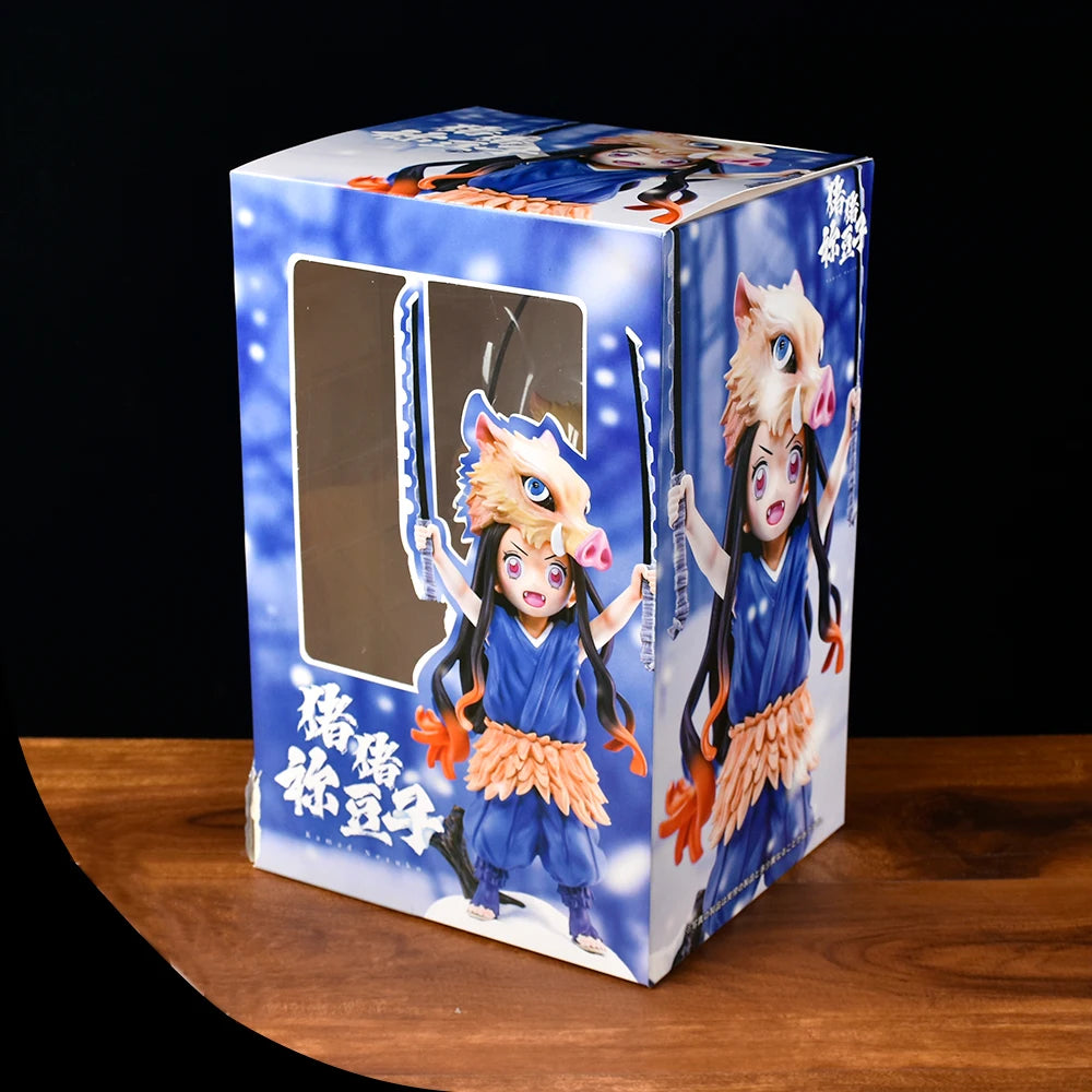 Demon Slayer Anime Figure Kimetsu No Yaiba 19CM Pig's Head Kamado Nezuko Figurine Manga PVC Model Cartoon Doll Children Kids