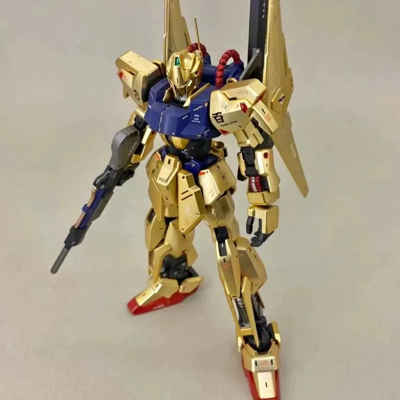 JMS Hayaku Shiki HG 1/144 MSN-00100 REVIVE Electroplate Gold Model Movable Joints Collectible Robot Mecha Kits Toys Gifts