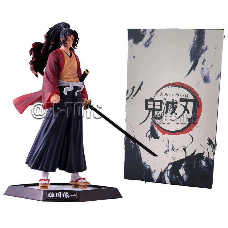 Anime Demon Slayer Figure Tsugikuni Yoriichi Kokushibo Action Figures Kimetsu No Yaiba GK Statue Model Doll Toys for Children