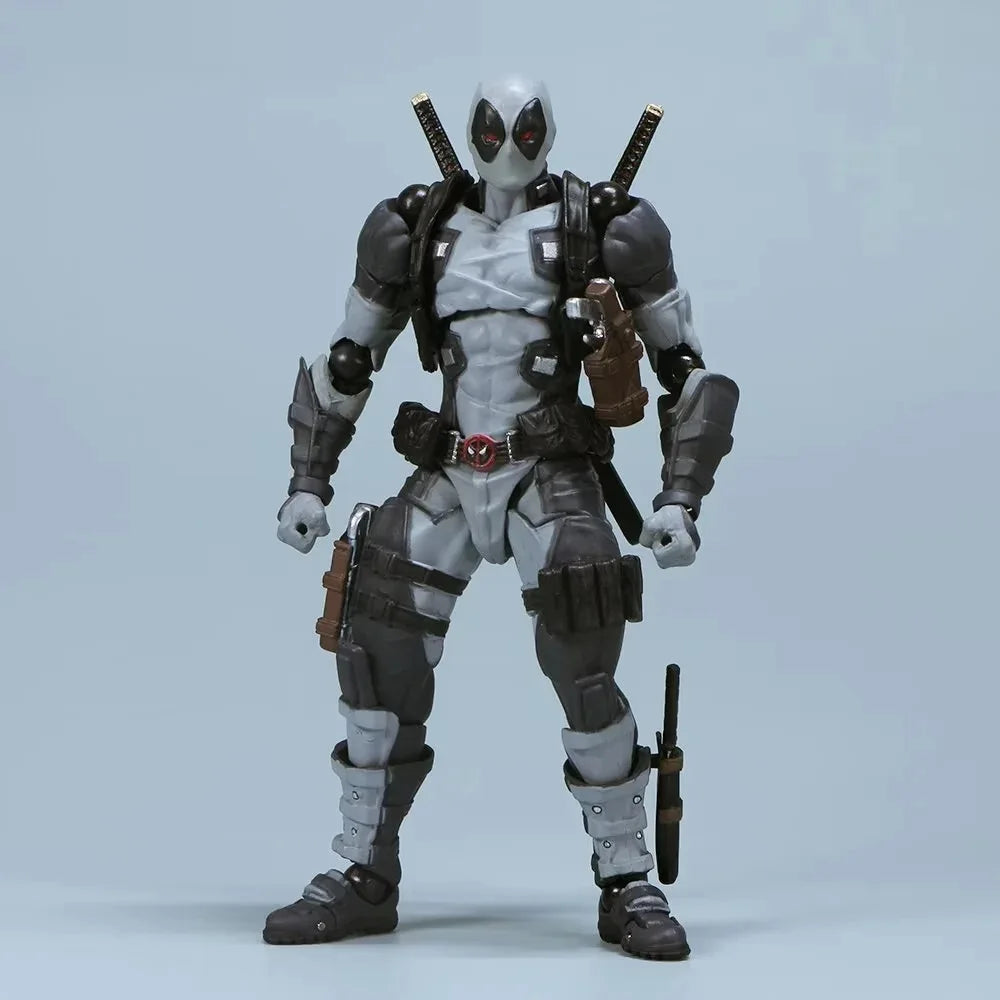 AMAZING YAMAGUCHI Deadpool 2.0 Grey Action Figure Mutants Joint Movable KAIYODO Wade SHF Model Movie Toys for Kids Gift
