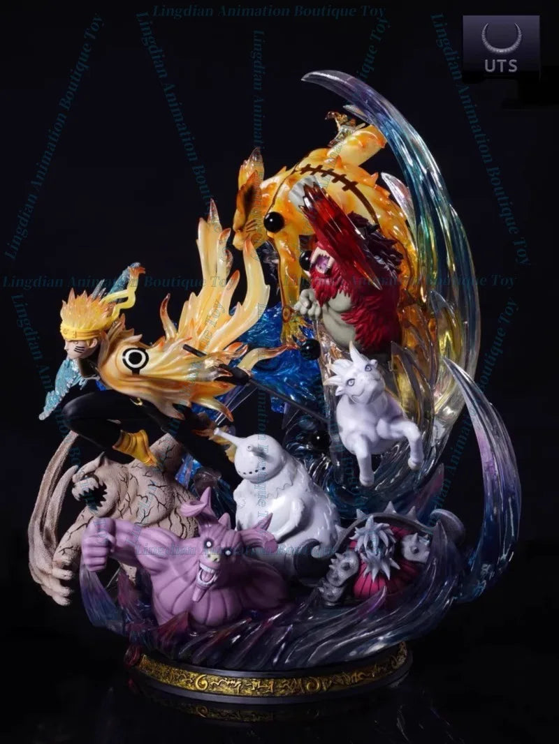 Naruto Six Paths and The Nine Tailed Beasts Naruto Figure Statue GK Animation Character Model Toy Collection