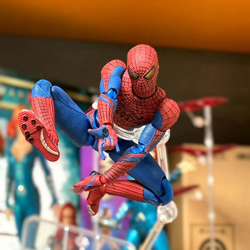 New Ct Toys Spiderman Mafex 001 Peter Parker Andrew Garfield The Amazing Spider-Man Shf Anime Action Figure Figurine Model Toys