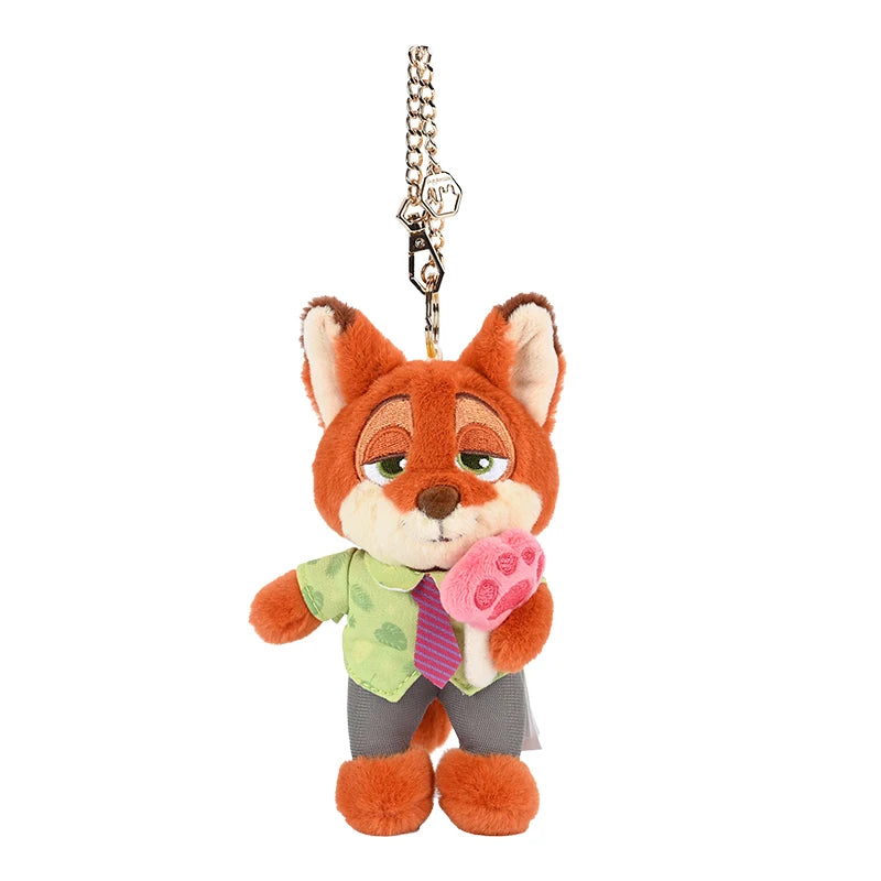 Disney Zootopia Judy & Nick Plush Keychain -Soft Stuffed Animal Toy, Cute Collectible Gift for Kids & Fans