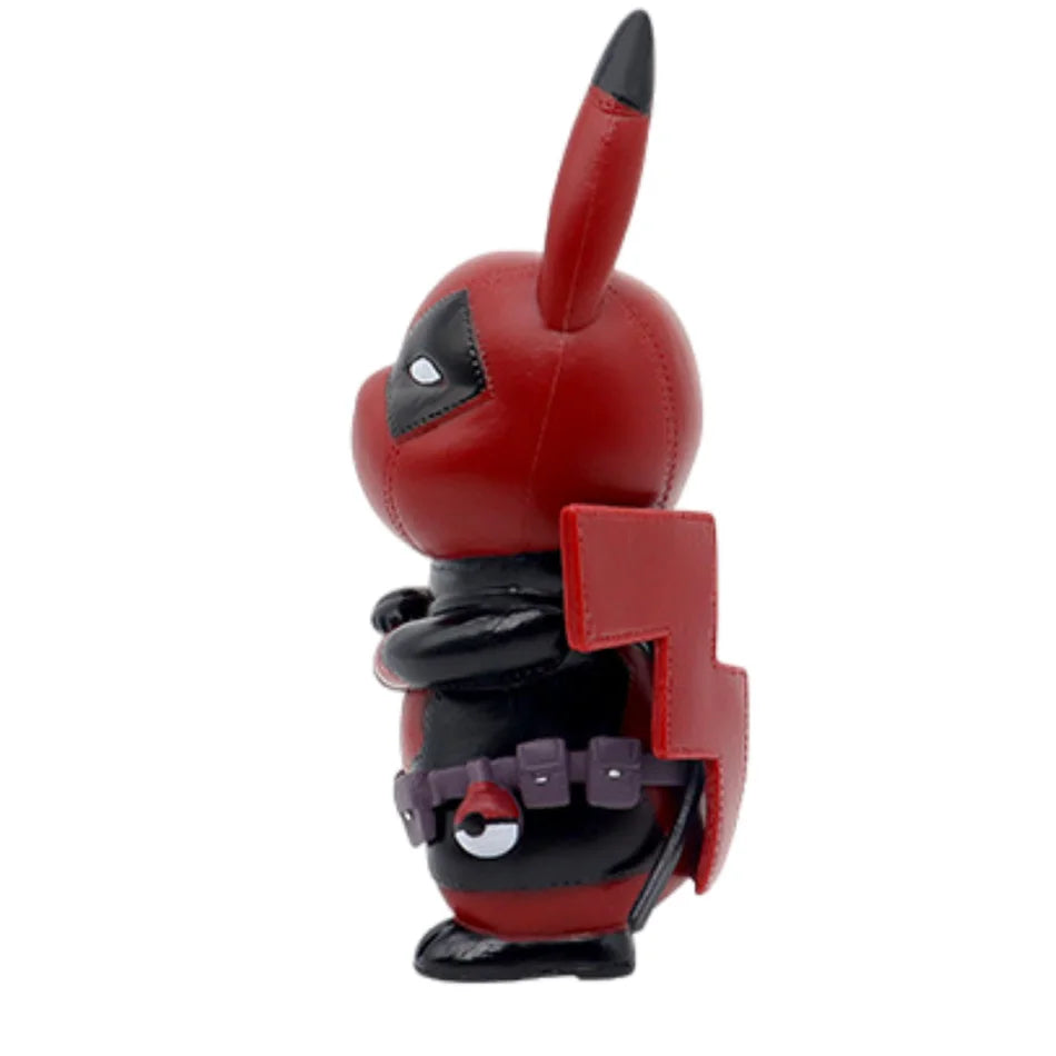 12Cm Kawaii Pikachu Cos Deadpool Anime Personages Q Versie Van Cartoon Animatie Tij Spelen Figure