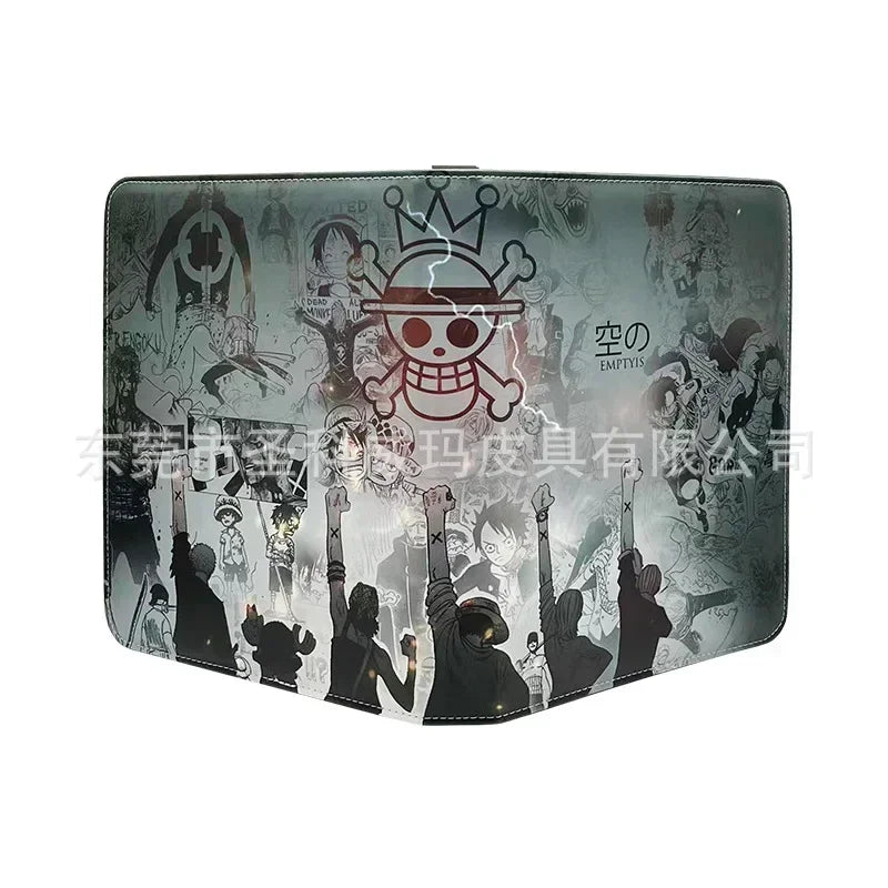 540Pcs 9 Pocket Anime One Piece Luffy Zoro Cards Book zipper PU leather Cards Binder Display Game Collection Card Kids Toy Gift