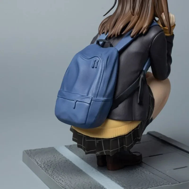 Anime Shave The Beard and Pick Up A High School Girl Figure Ogiwara Sayu Squat Uniforms Model Ornaments Collectible Toys Gift