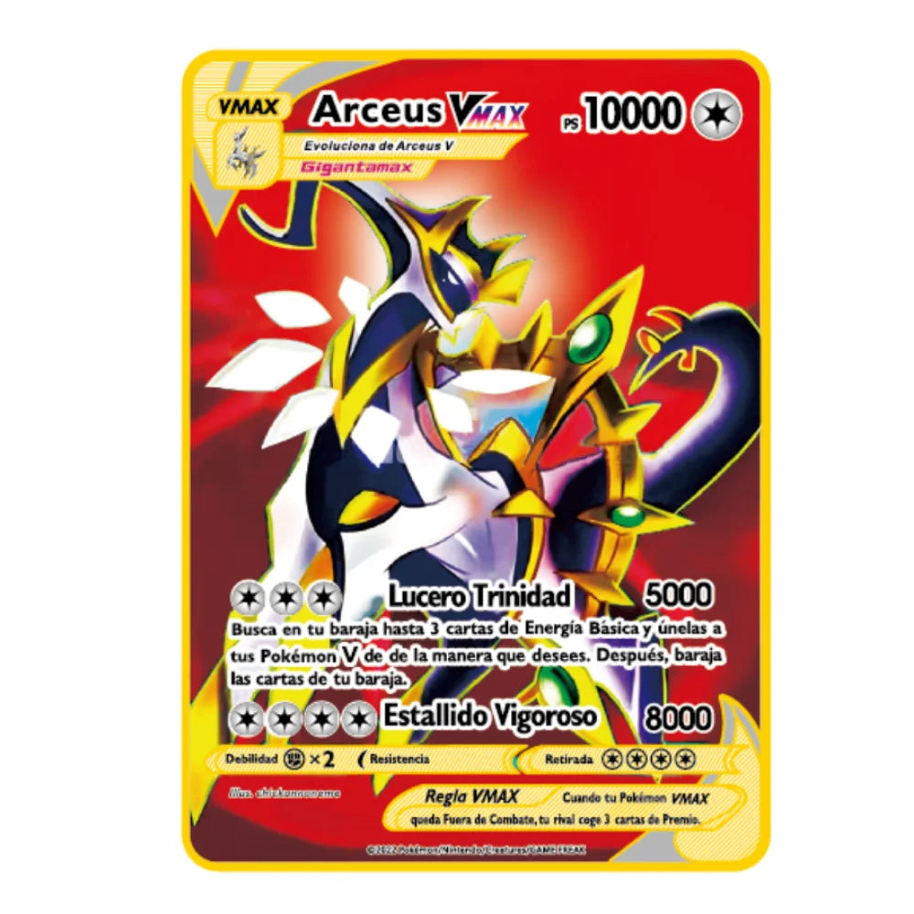 2024 New Spanish Pok é mon Cards Metal Pokemon Letters Spanish Pokemon Iron Cards Mewtwo Pikachu Gx Charizard Vmax Cartas Pok é