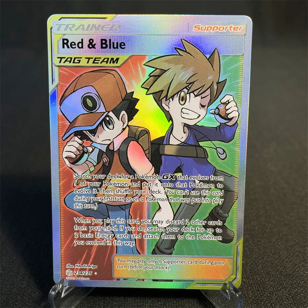 Pokémon Cards Holographic Card Sun & Moon Series Mewtwo Pikachu Paikou Serena Caitlin Collection Cards Toys Gifts Proxy Card