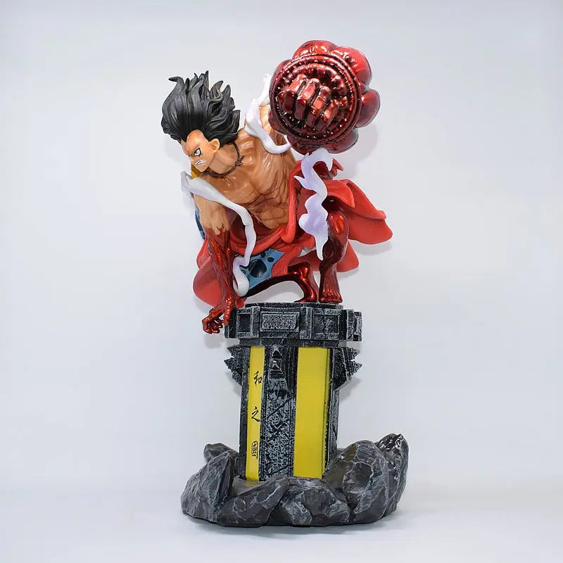 Anime One Piece Wano Monkey D Luffy Gear 4 Gomu Gomu no Red Hawk Ver. GK PVC Action Figure Statue Collectible Model Toys Doll