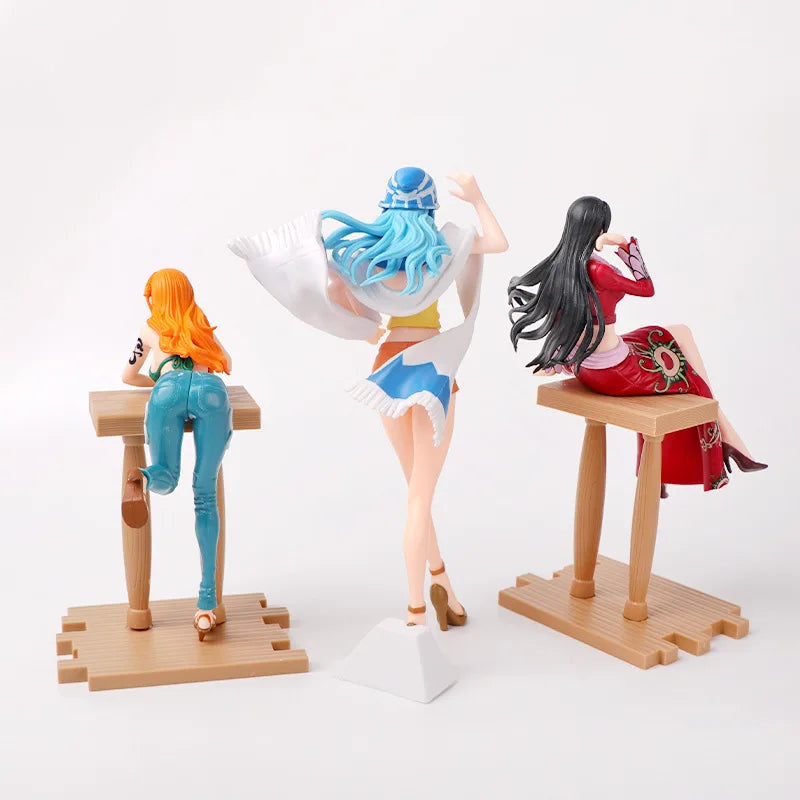Anime One Piece Nami Nefertari D Vivi Boa Hancock PVC Action Figures Statue Collectible Model Kids Toys Doll Desk Decorations