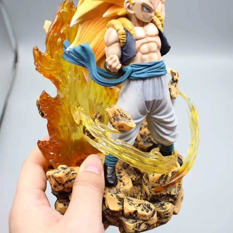 Dragon Ball Z Gotenks Figures Sjj3 Gotenks Anime Figures Super Saiyan Gk Statue Figurine 22cm Pvc Model Doll Collectible Toy Gif