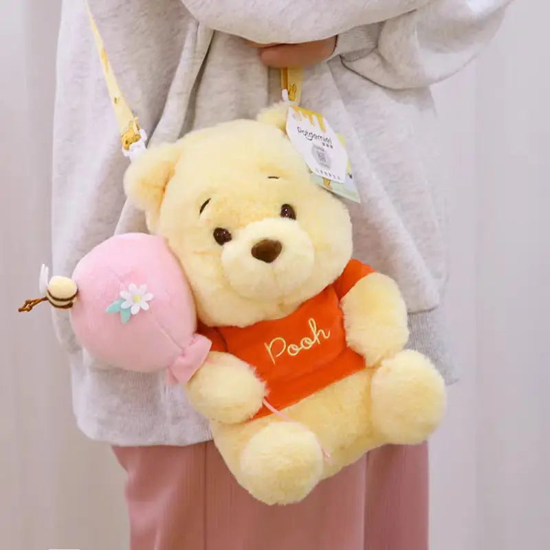 Disney Winnie the Pooh Plush Toy Backpack Pendant Children's Toy Soft and Comfortable Doll keyring Birthday Present