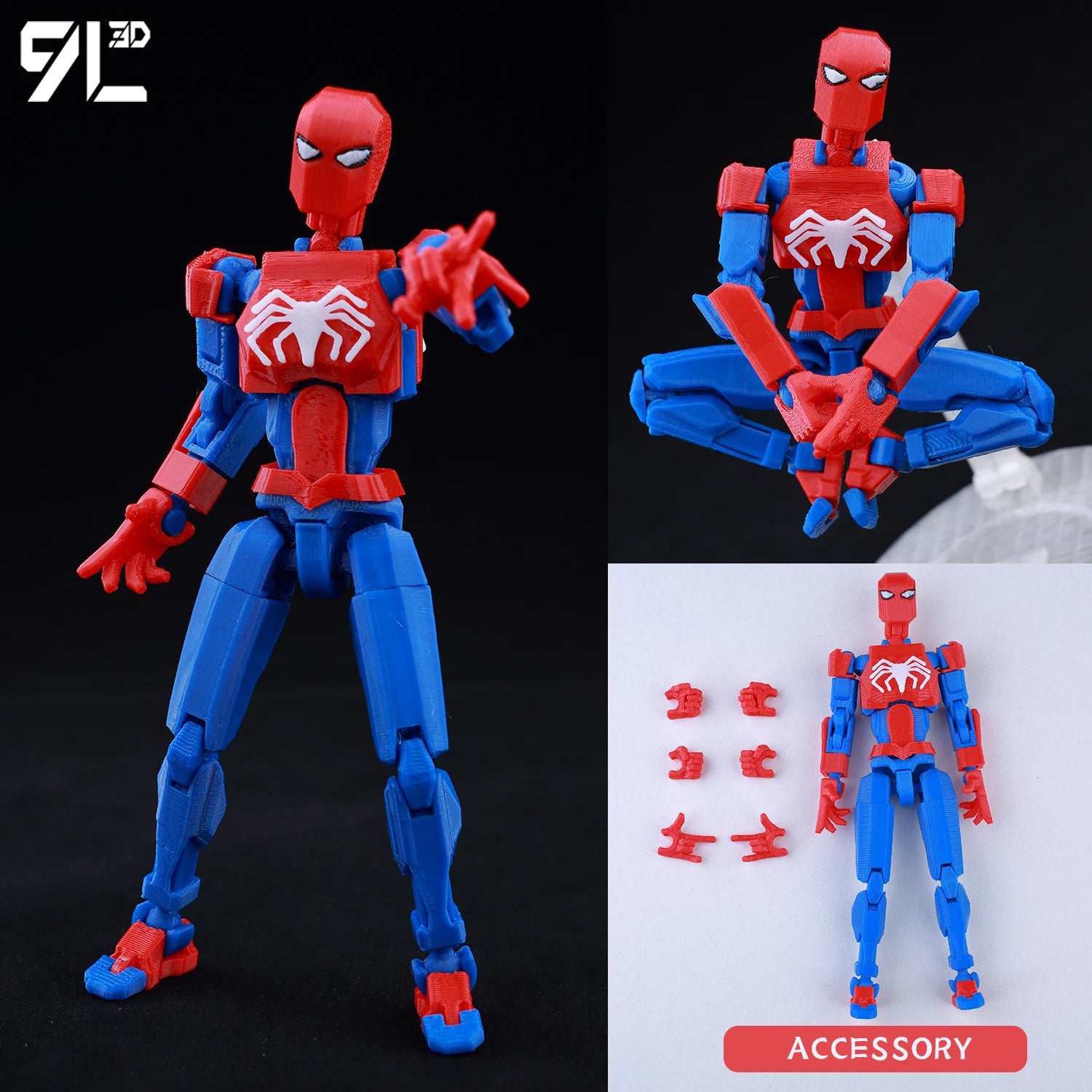 VIP-Dropshipping 9L3D Printed Anime Characters Lucky Dummy 13 Action Figures Multi-Jointed Movable Shapeshift Mannequin Toys