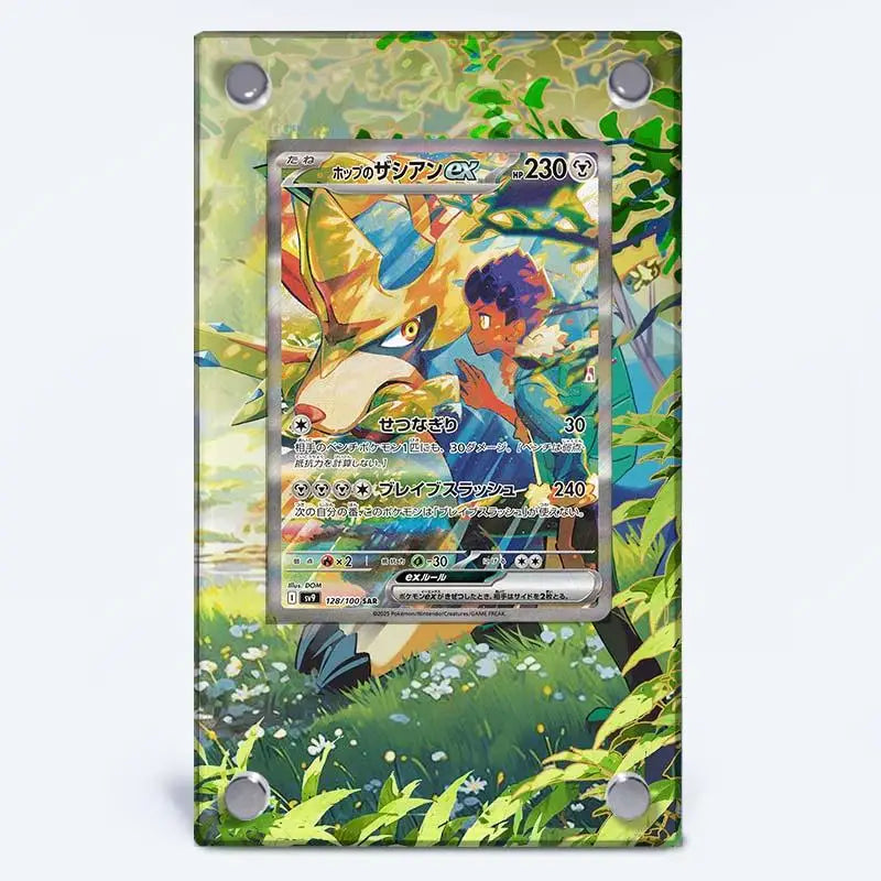 Pokemon Sv9 Iono Reshiram Acrylic Extended Painting Stuck Brick Cartoon Game Collection Card Display Stand Desktop Ornament