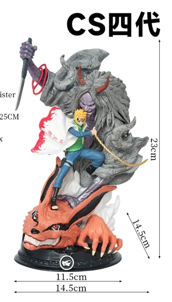 23cm Naruto Sasuke Namikaze Minato Action Figures Toys