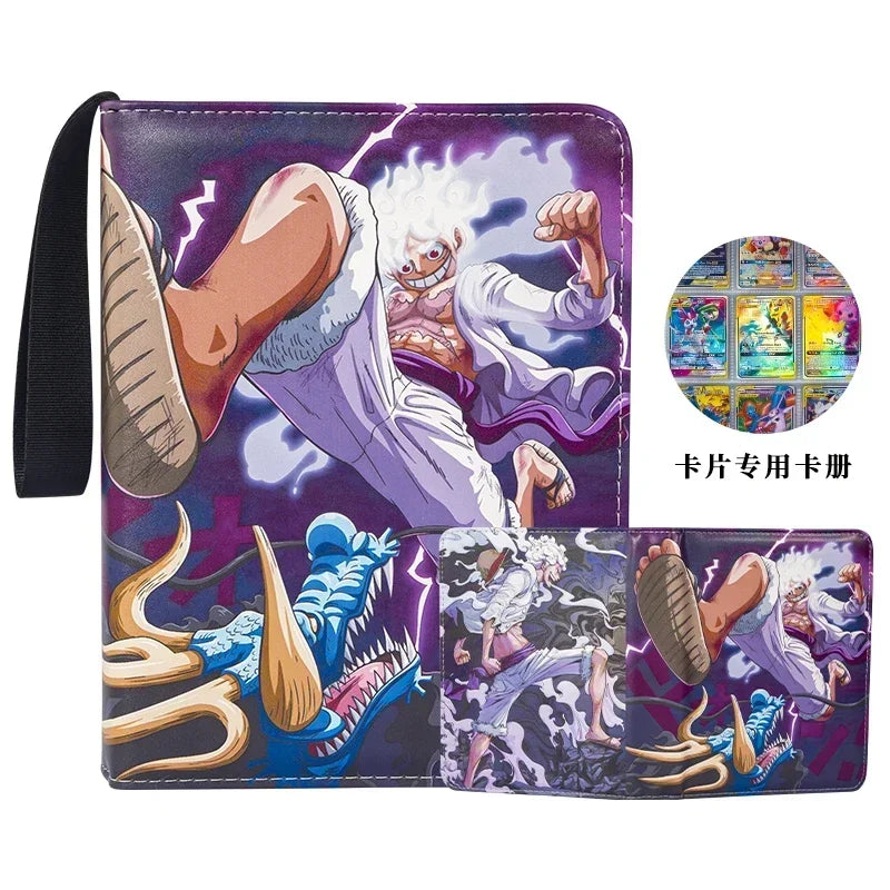 540Pcs 9 Pocket Anime One Piece Luffy Zoro Cards Book zipper PU leather Cards Binder Display Game Collection Card Kids Toy Gift