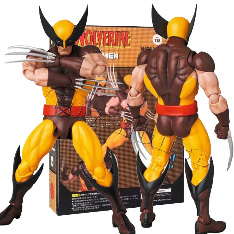 In-Stock Ct Toys Wolverine Mafex 138 Figure Brown Comic X-Men Action Figure Shf Anime Figurine Ko Model Kid Toy Christmas Gift