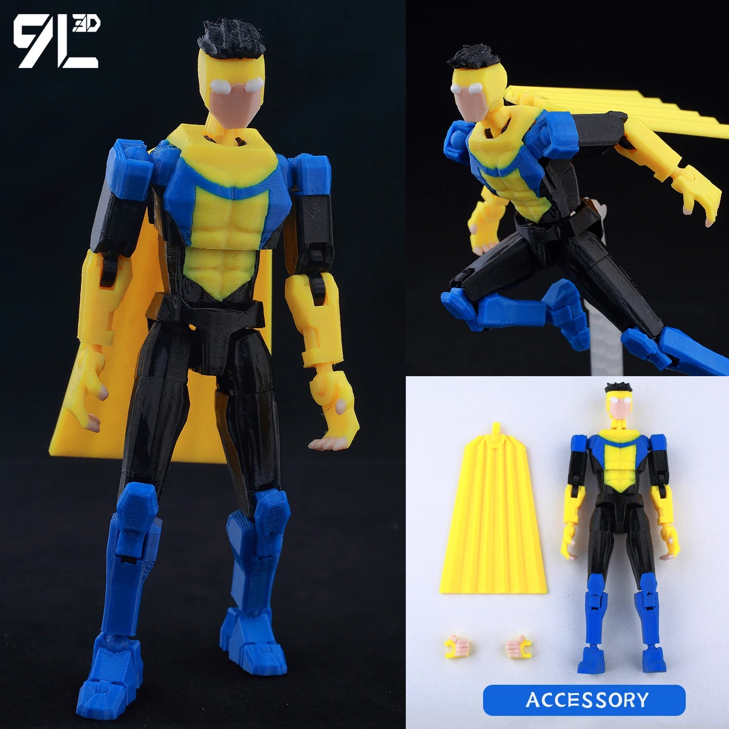 VIP-Dropshipping 9L3D Printed Anime Characters Lucky Dummy 13 Action Figures Multi-Jointed Movable Shapeshift Mannequin Toys