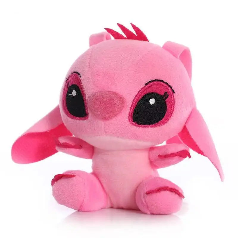 DISNEY Lilo & Stitch Plush Toys Pink Lilo Blue Stitch Stuffed Plush Dolls Pendant Toys Models Cute Boy Girl Birthday Gift
