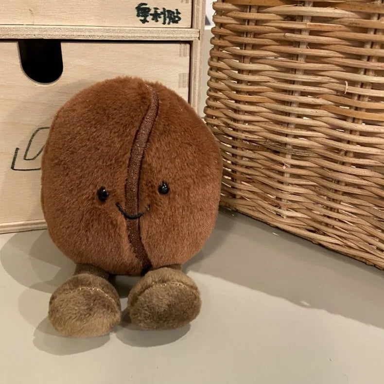 Jelly Cat 13/20cm Coffee Bean Doll Creative Smiling Face Doll Pet Interactive Companion Toy Furniture Ornaments Holiday Gift