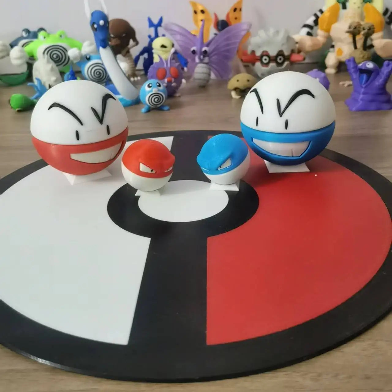 Pokemon Anime Figures Electrode Voltorb Proportion World 1:20 Diy 3d Printing Cute Cartoon Character Desktop Model kids toy Gift