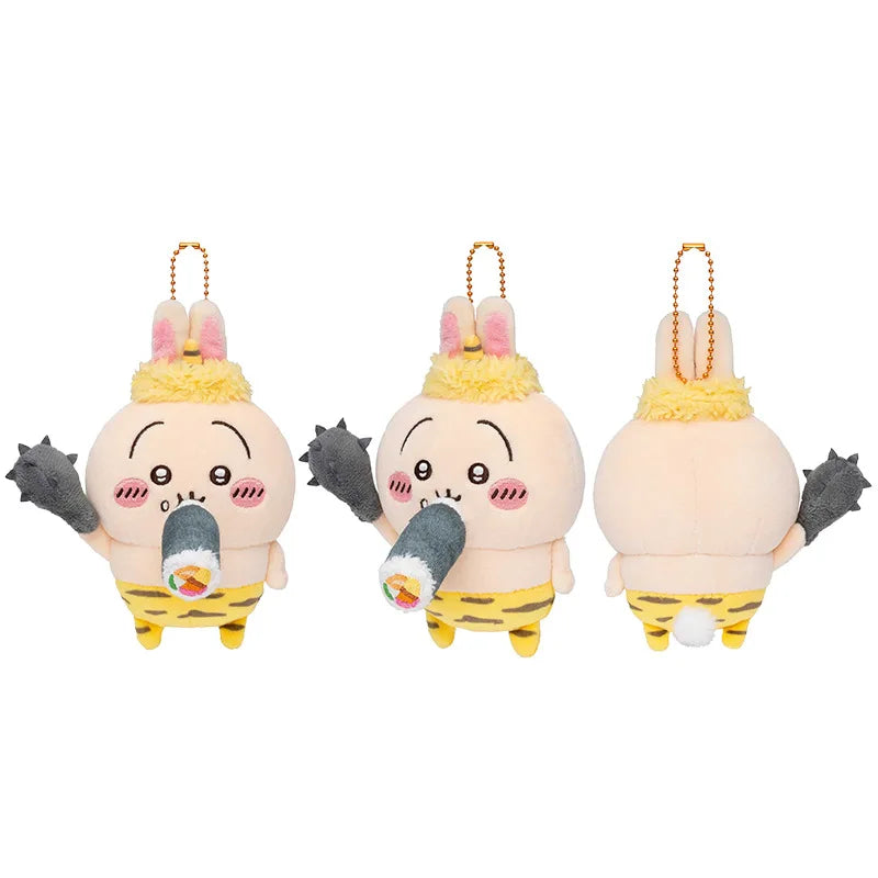 New Chiikawa Kawaii Anime Usagi Plush Keychain Cute Cartoon Hachiware Backpack Pendant Plush Toy Accessories Girl Gifts