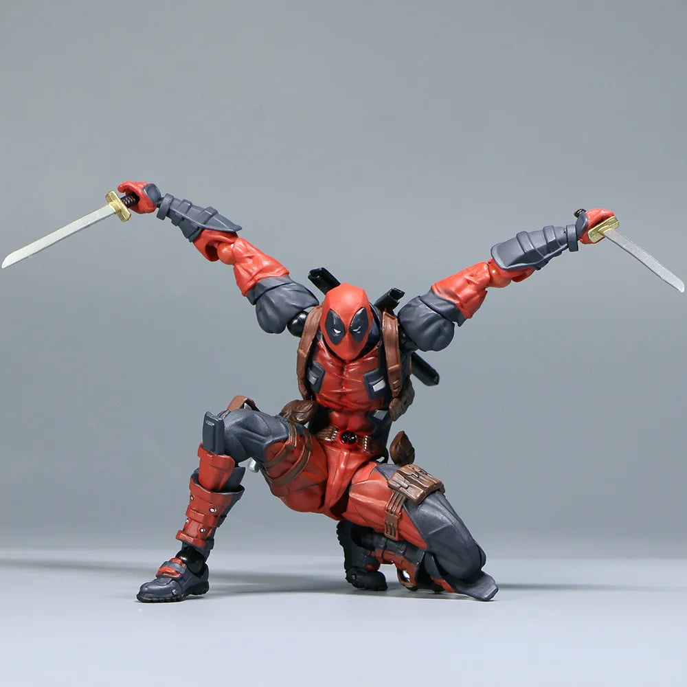 AMAZING YAMAGUCHI Deadpool 2.0 Grey Action Figure Mutants Joint Movable KAIYODO Wade SHF Model Movie Toys for Kids Gift