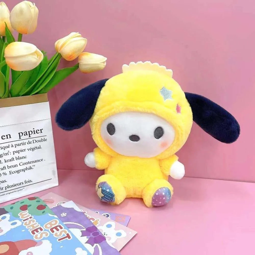 25Cm Kawaii Sanrio Plush Doll Toy Cute Hello Kitty Cinnamoroll My Melody Kuromi Pochacco Lovely Anime peluche Toys Gift For Kids