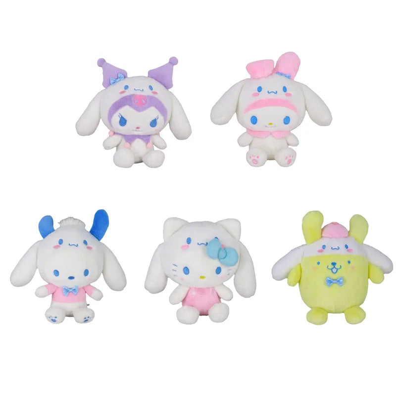 Sanrio Kuromi Cinnamoroll Melody Plush Toy Doll Anime Kawaii Doll Pendant Collection Children's Birthday Festival Gift
