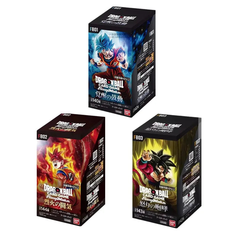 Bandai Dragon Ball Anime TCG Card FB01 FB02 FB03 Series Son Goku Super Saiyan Super Blue Card Toy Gift Game Collection Card