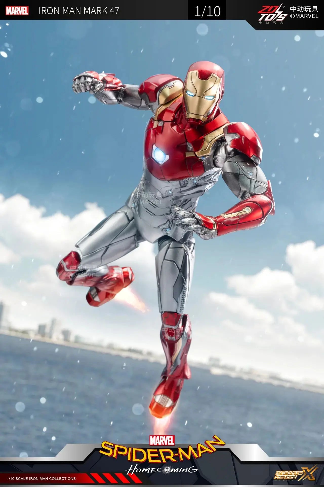 ZD Toys Iron Man Action Figure Mark 35 Red Snapper Iron Man MK 24 MK 22 MK 47 Tony Stark Ironman Figure Action Collect Toy Gift