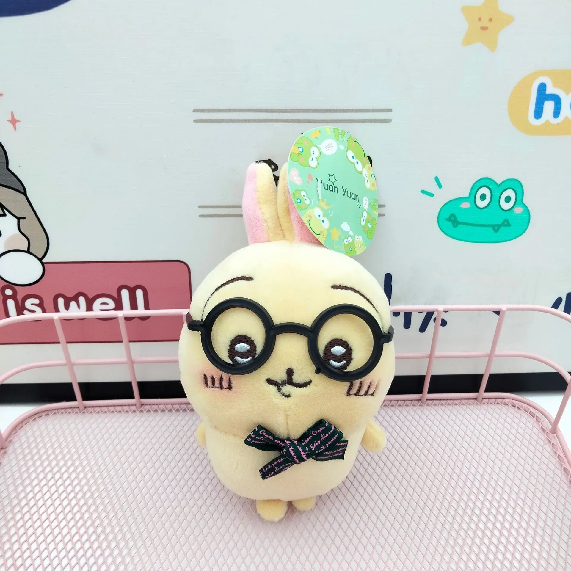 Kawaii Chiikawa Hachiware Usagi Cute plush backpack pendant keychain doll wearing glasses toys children's gift