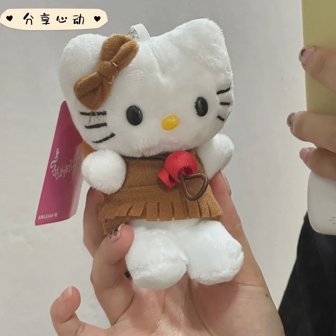 Kawaii Anime New Sanrio Hello Kitty Cartoon Plush Toy Fashion Plush Doll Pendant School Bag Keychain Accessories Gift for Friend