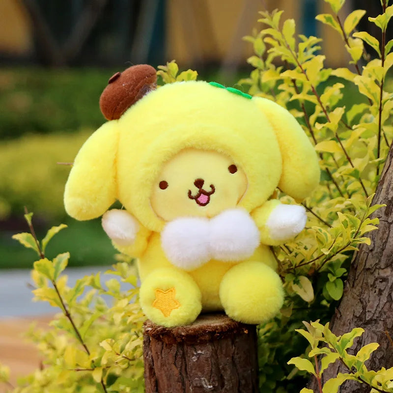 14Cm Plushies Sanrio Keychain Accessories Hello Kitty Plush Toys My Melody Kuromi Keyring Cinnamoroll Backpack Pendant