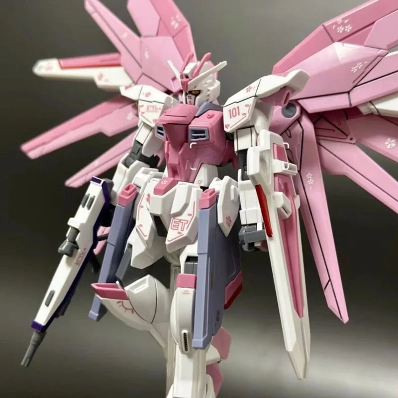 Hg 1/144 Zy-06 Freedom Assault Cherry Blossom Assembly Model Sakura Pink Collection Movable Figure Desktop Ornament Toy Gift