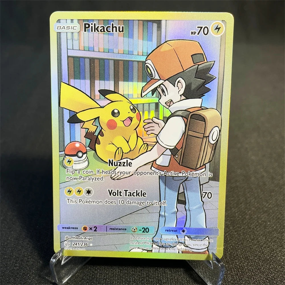 Pokémon Cards Holographic Card Sun & Moon Series Mewtwo Pikachu Paikou Serena Caitlin Collection Cards Toys Gifts Proxy Card