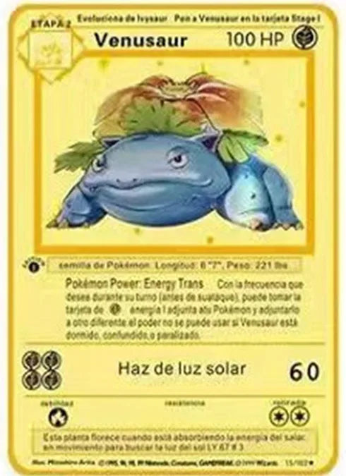 6-12 Pcs/Set  English Version Pokemon Metal Card Pikachu Anime Figure Battle Carte Trading Pocket Monster Cards Model Toy Gifts