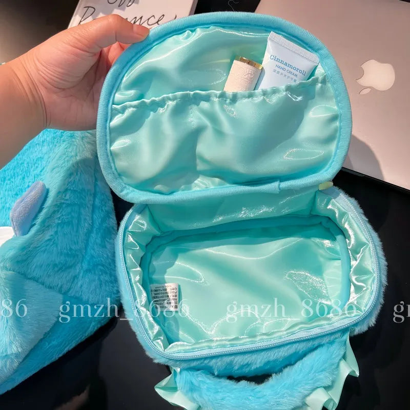 Cartoon Hangyodon Handbag Lovely Japanese Style Plush Bag Bento Bag Shopping Bag Cute Anime Cosmetic Bag High-capacity Girl