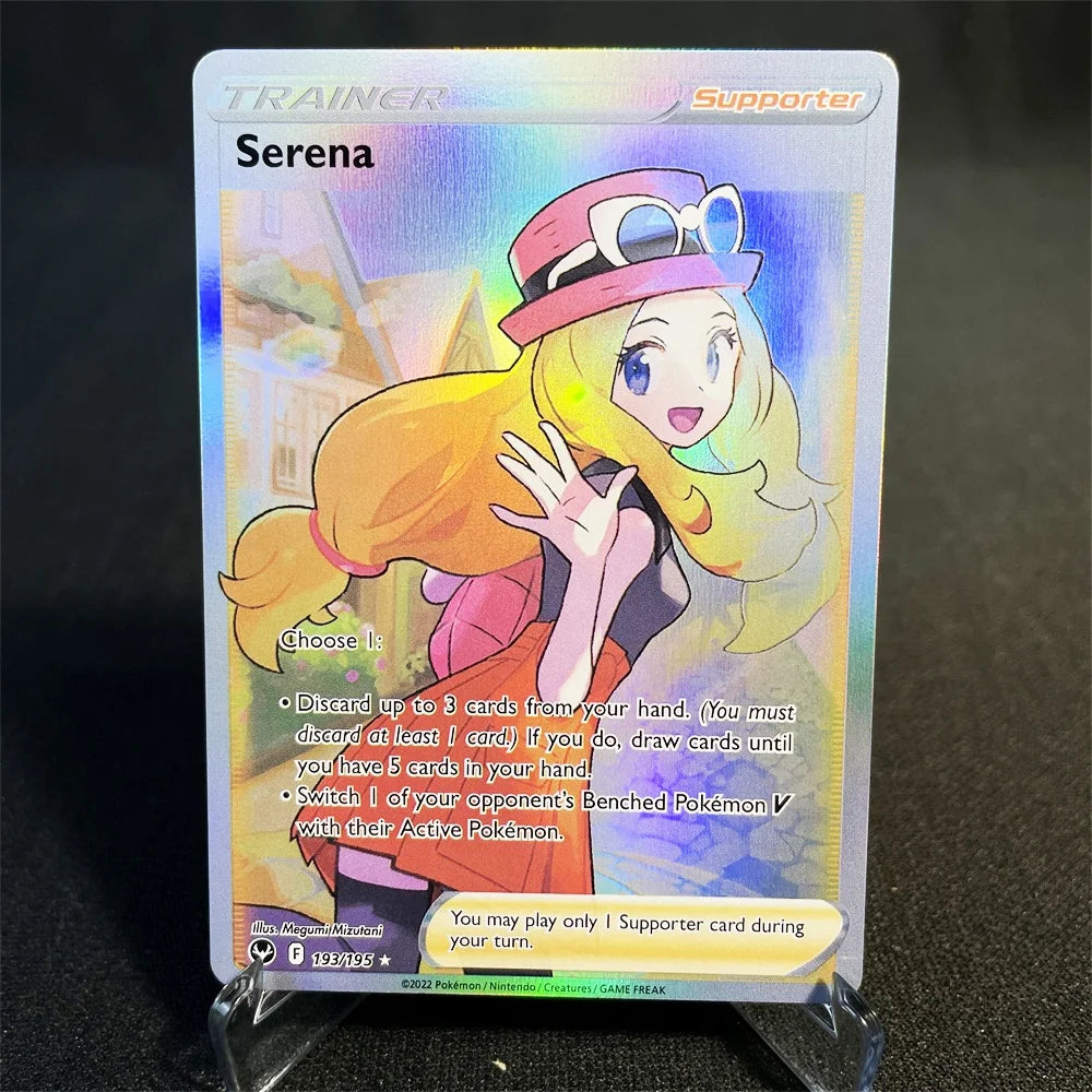 Pokémon Cards Holographic Card Sun & Moon Series Mewtwo Pikachu Paikou Serena Caitlin Collection Cards Toys Gifts Proxy Card