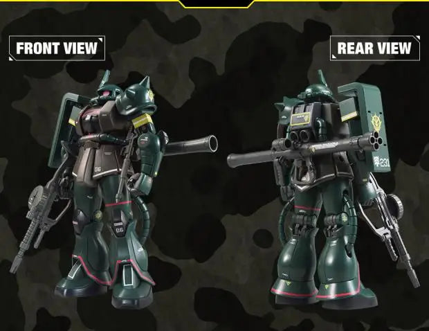 Bandai HG MS-06 ZAKU II GUNDAM Anime Action Figure Assembly Model Toy Gift Children Boy