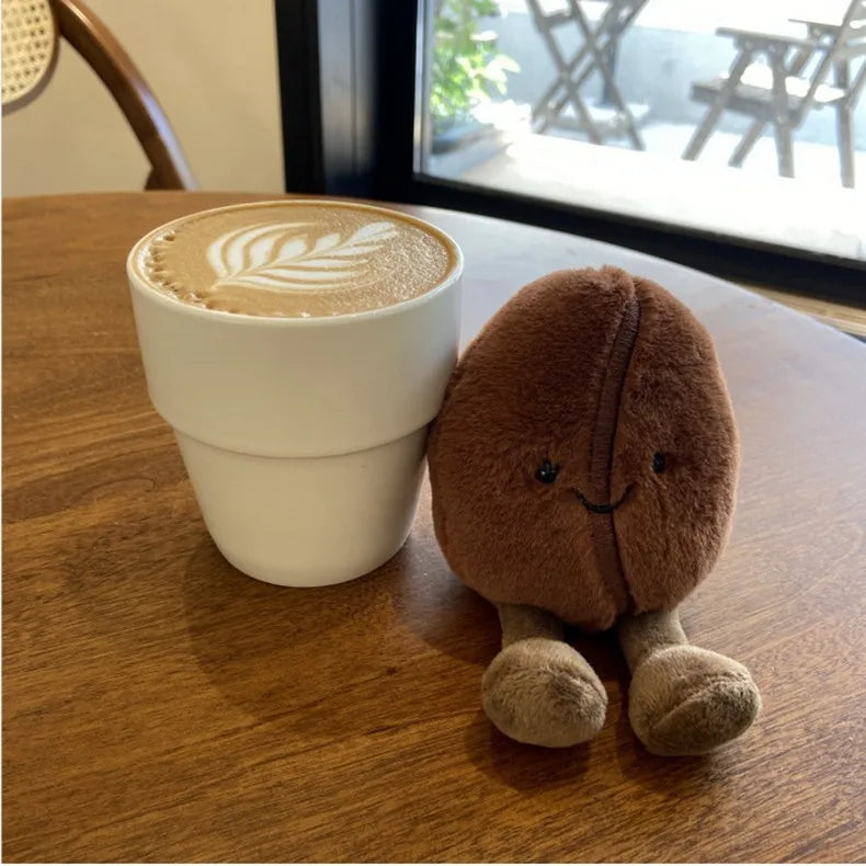 Jelly Cat 13/20cm Coffee Bean Doll Creative Smiling Face Doll Pet Interactive Companion Toy Furniture Ornaments Holiday Gift