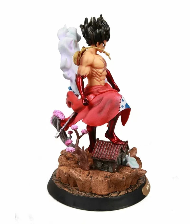Anime One Piece Wano Luffy Gear Fourth Snakeman Battle Statue PVC Action Figure Collectible Model Kimono Luffy Figure Toys Doll
