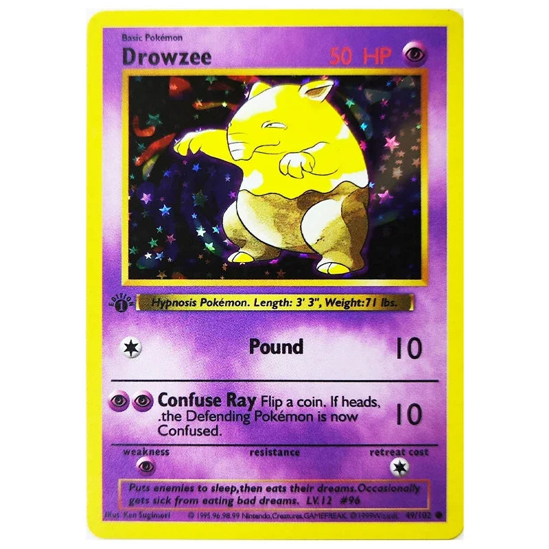 Pokemon Collection Cards 1996 1st Edition Flash Cards Charizard Blastoise Game PTCG Game Anime Shining Collection Cards Gift Toy