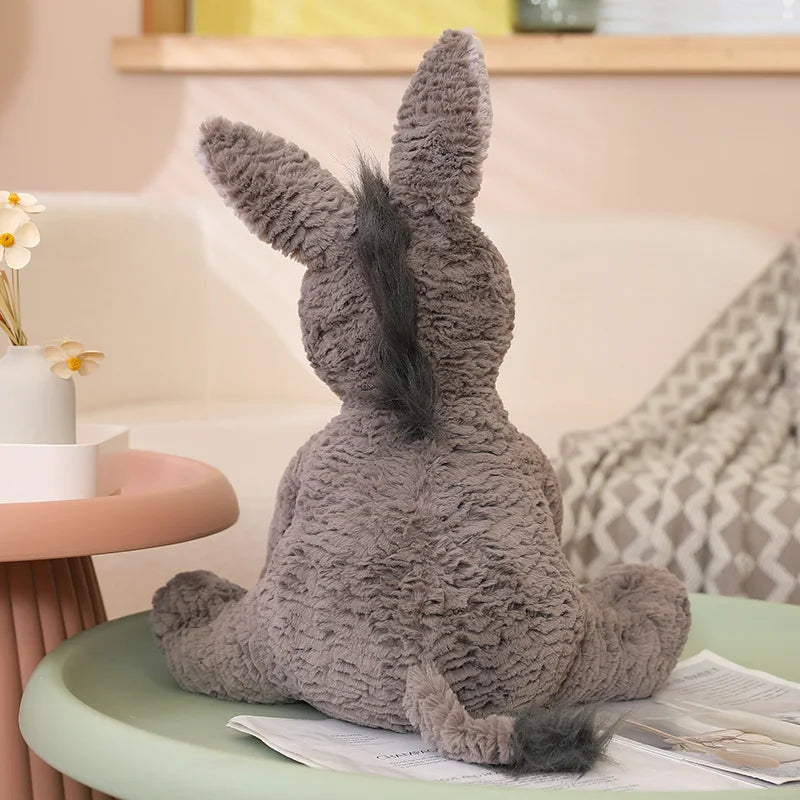 23/40/60CM Cute Burro Peluche Toys Lovely Grey Donkey Plush Dolls Stuffed Soft Animal for Baby Infant Birthday Room Decor Gifts