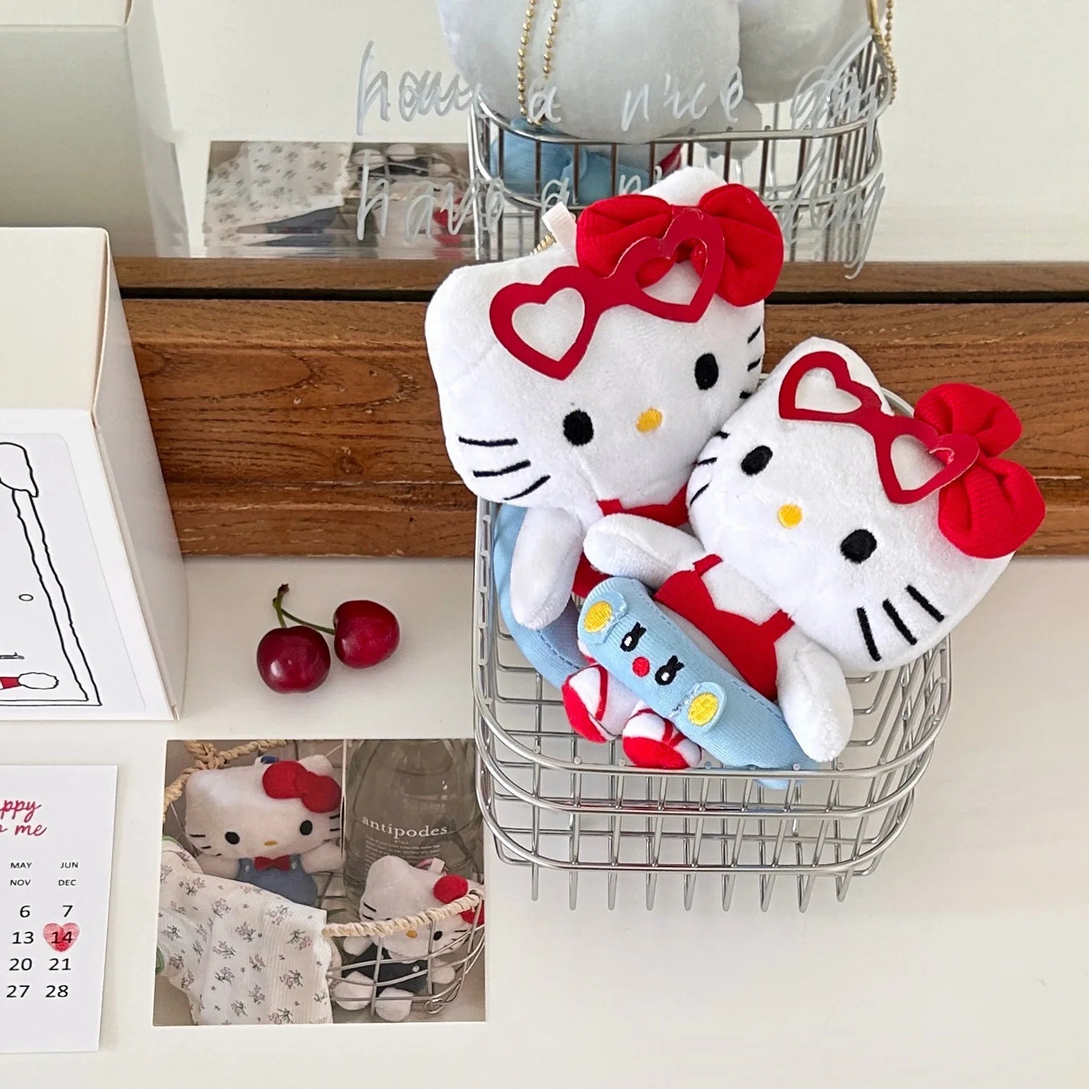 10cm Sanrio Plush Stuffed Soft Doll Keychain Cartoon Hello Kitty Plushies Bag Pendant Accessories Girls Gift Kids Toys