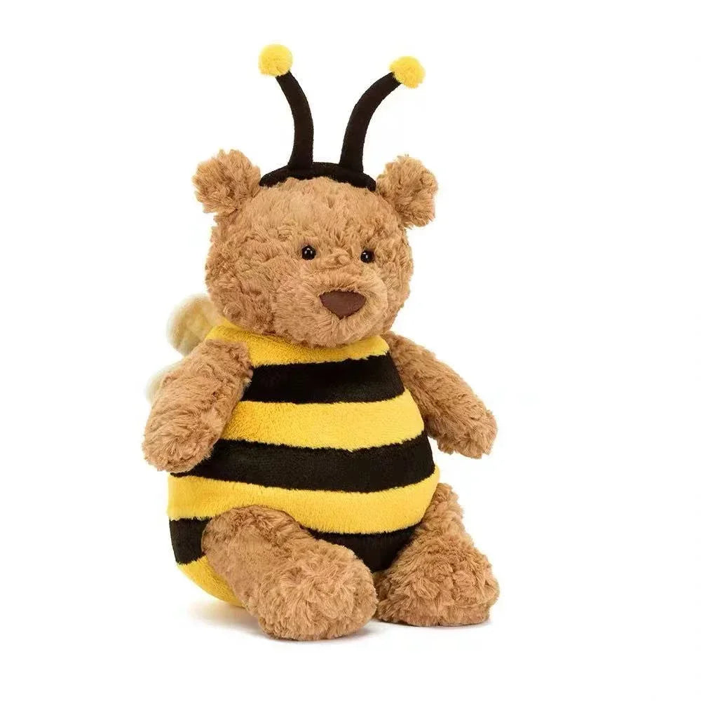Squishy Teddy Bear Transform Into Bee Plush Doll Stuffed Toys For Children Huggable Sleep Pillow Lovely Christmas Birthday Gift