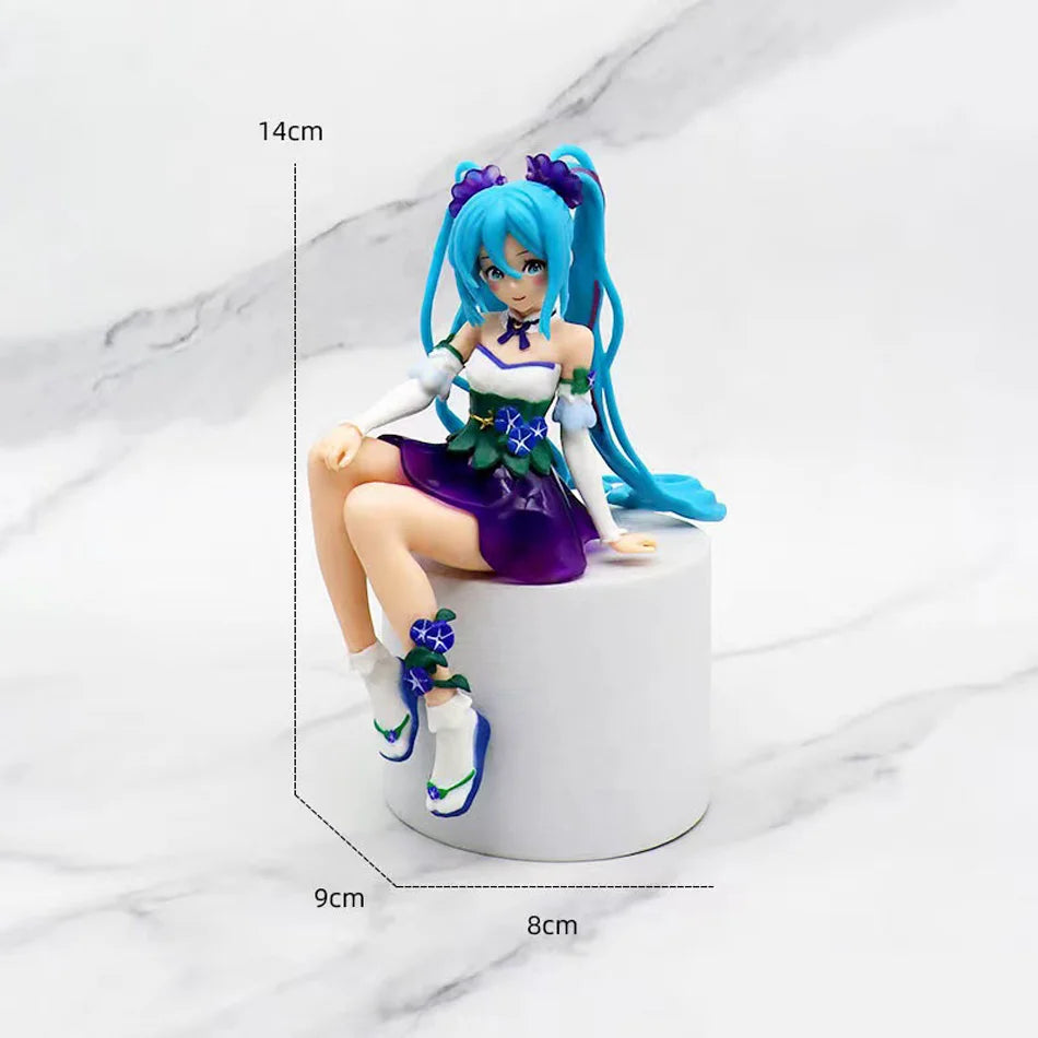 21cm Hatsune Miku Anime Figure Kawaii Thumbelina Vocaloid Wonderland PVC Action Figure Collection Model Doll Ornaments Toys Gift